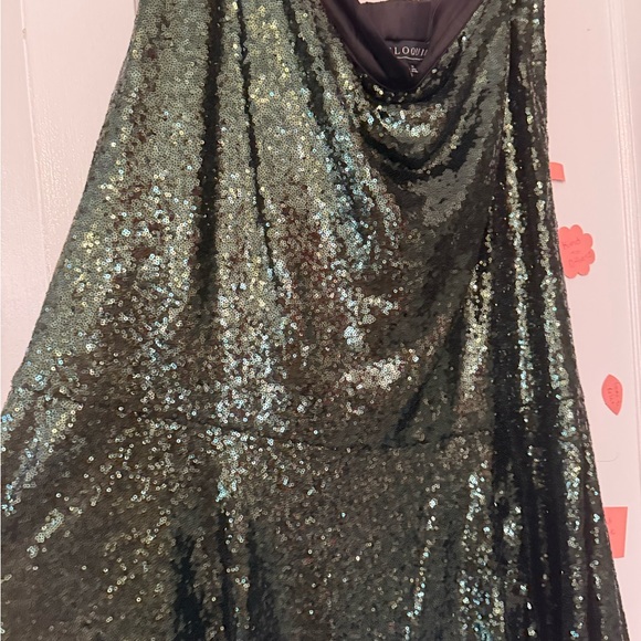 Sequin Green Skirt - Picture 1 of 4